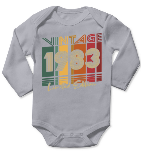 40th birthday vintage 1983 limited edition Long Sleeve Baby One-Piece
