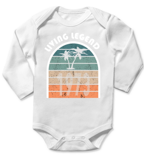 50th birthday living legend 1973 vintage 1973 Long Sleeve Baby One-Piece