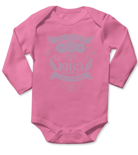 60th Birthday Gifts Vintage 1963 Vintage Sayings Long Sleeve Baby One-Piece