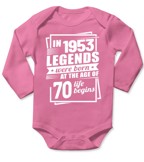 70th Birthday Gift Ideas Vintage 1953 Sayings Long Sleeve Baby One-Piece