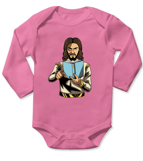 Christian Christianity Humor Alien Jesus Long Sleeve Baby One-Piece