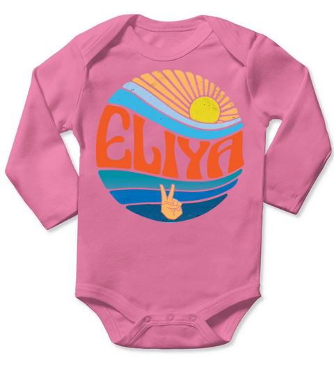 Eliya Shirt Vintage Sunset Eliya Groovy Tie Dye Long Sleeve Baby One-Piece