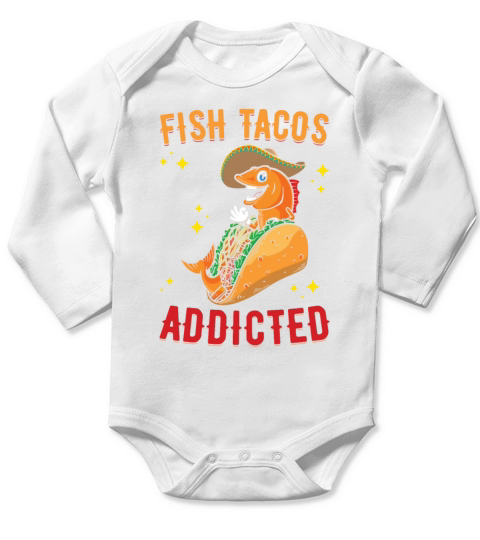 Fish Tacos Long Sleeve Baby One-Piece