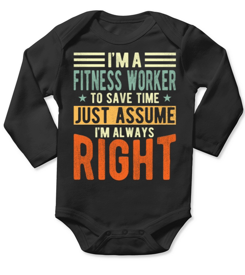 Fitness Worker Long Sleeve Baby One-Piece