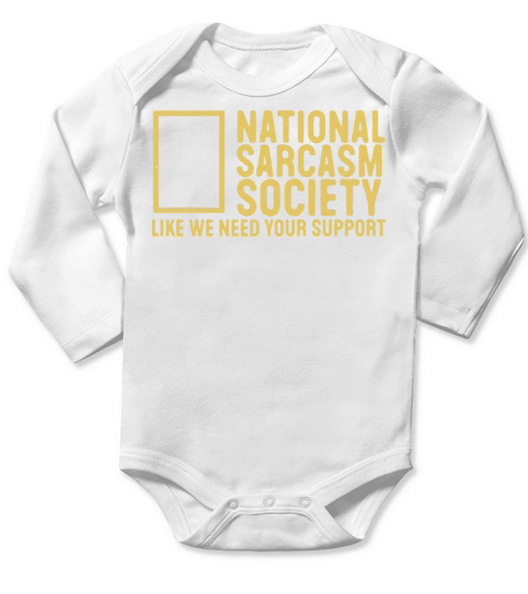 National Sarcasm Society vintage Long Sleeve Baby One-Piece