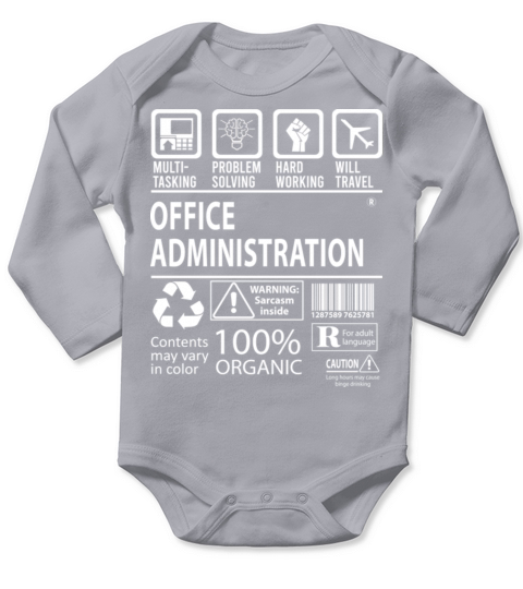 Office Administration Multitasking Long Sleeve Baby One-Piece