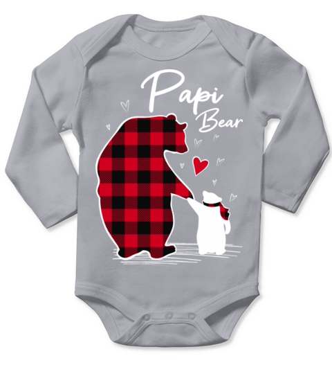 Papi Bear Long Sleeve Baby One-Piece