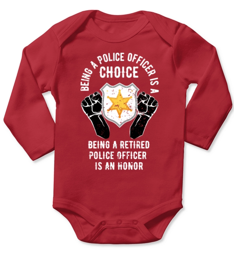 Retired Police Officer an Honor Vintage Police Bad Long Sleeve Baby One-Piece