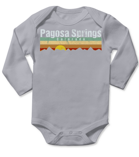 Retro Vintage Pagosa Springs Colorado Long Sleeve Baby One-Piece