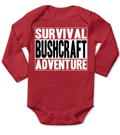 Survival Bushcraft Forest Saying Outdoor Long Sleeve Baby One-Piece