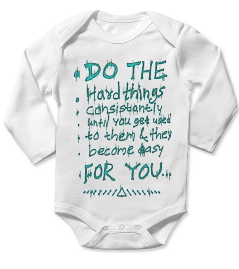 Typography motivational quotes design Long Sleeve Baby One-Piece