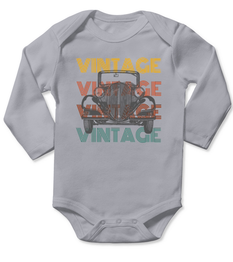 VINTAGE Car Long Sleeve Baby One-Piece