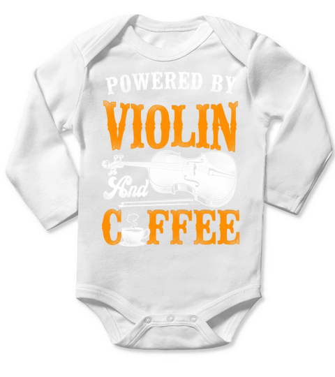 Violin Violinist Coffee Vintage Long Sleeve Baby One-Piece