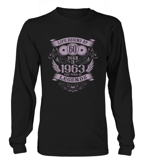 60th Birthday Gifts Vintage 1963 Vintage Sayings Long sleeved Unisex