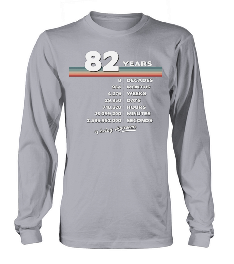 82nd Birthday Vintage 82 Years Old Retro 984 Long sleeved Unisex