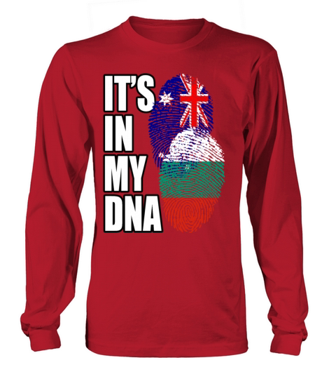 Bulgarian And Australian Mix Heritage DNA Flag Long sleeved Unisex