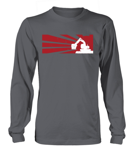 construction worker excavator operator vintage Long sleeved Unisex