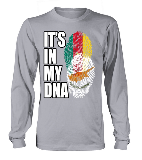 Cypriot And Cameroonian Mix Heritage DNA Flag Long sleeved Unisex