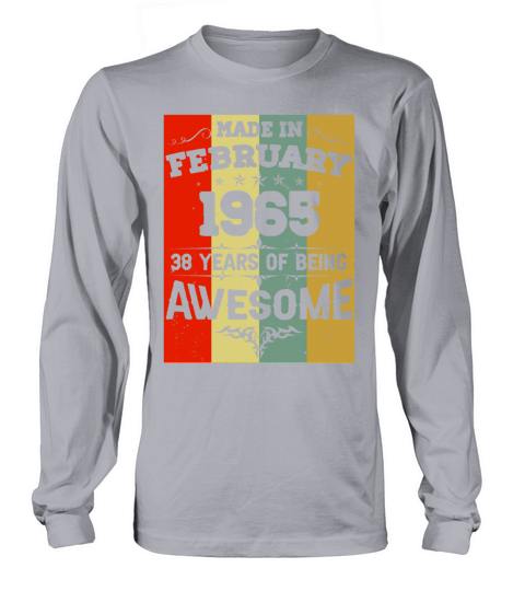 February 1965 Vintage Birthday Present Long sleeved Unisex