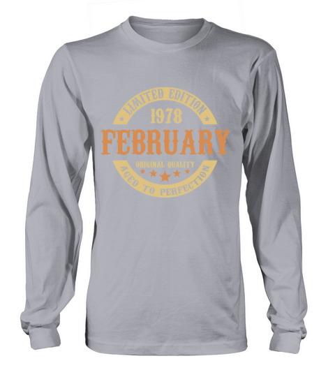 February 1978 Vintage Birthday Present Long sleeved Unisex