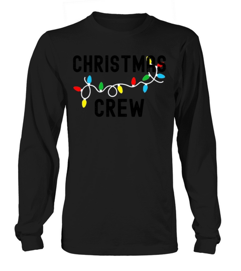 Grunge Christmas Lights Party Crew Matching Pajama Long sleeved Unisex