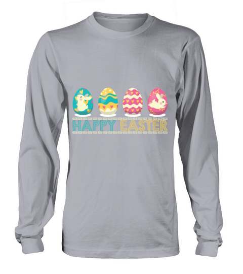 Happy Easter Shirt Frohe Ostern Bunny Hase Long sleeved Unisex