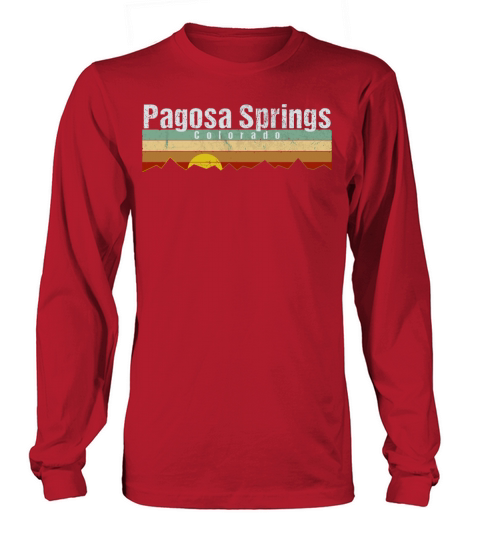 Retro Vintage Pagosa Springs Colorado Long sleeved Unisex