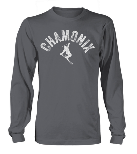 Ski Chamonix Mont Blanc Skier France Vintage Skiin Long sleeved Unisex