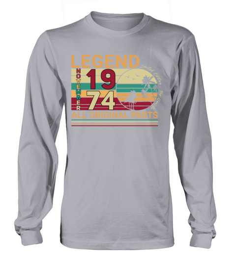 Vintage November 1974 Palm Trees Long sleeved Unisex