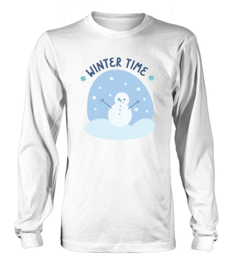 Winter Time snowman Long sleeved Unisex