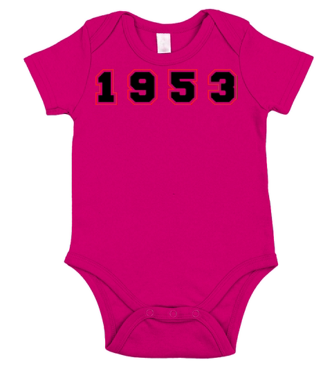 1953 Year Number Short Sleeve Baby One-Piece