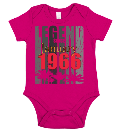 1966 January vintage birthday Short Sleeve Baby One-Piece