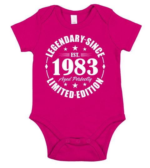 40th birthday vintage 1983 legendary since 1983 Short Sleeve Baby One-Piece