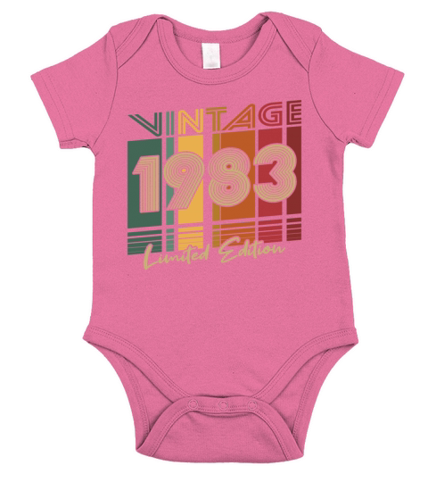 40th birthday vintage 1983 limited edition Short Sleeve Baby One-Piece
