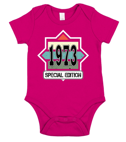 50th birthday vintage 1973 special edition Short Sleeve Baby One-Piece