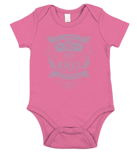60th Birthday Gifts Vintage 1963 Vintage Sayings Short Sleeve Baby One-Piece