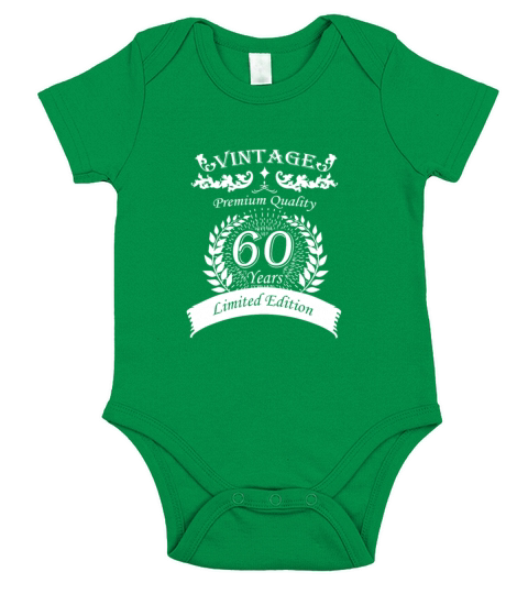 60th birthday vintage Short Sleeve Baby One-Piece