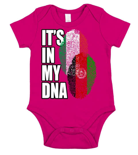Afghan And Italian Mix Heritage DNA Flag Short Sleeve Baby One-Piece