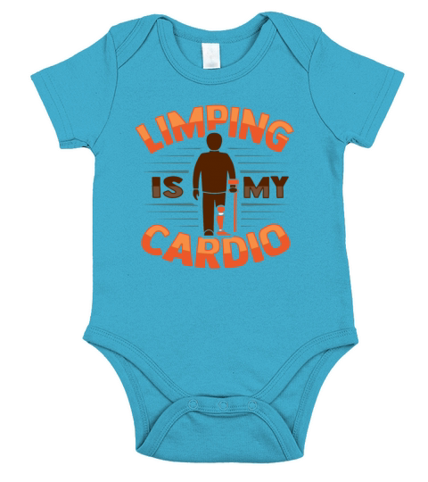Amputee Joke Leg Prosthetic Limping Design for a Short Sleeve Baby One-Piece