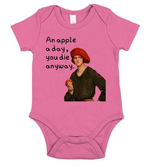 An apple a day keeps the doctor away Short Sleeve Baby One-Piece