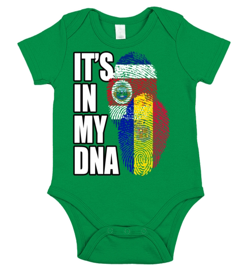Andorran And Costa Rican Mix Heritage DNA Flag Short Sleeve Baby One-Piece