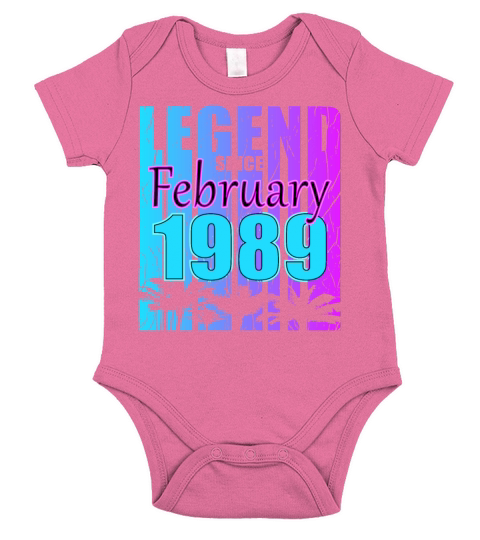 Born 1989 February 34th Bday Present Present Short Sleeve Baby One-Piece