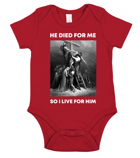 Christian Verse - Jesus Died For Me So I live for Short Sleeve Baby One-Piece