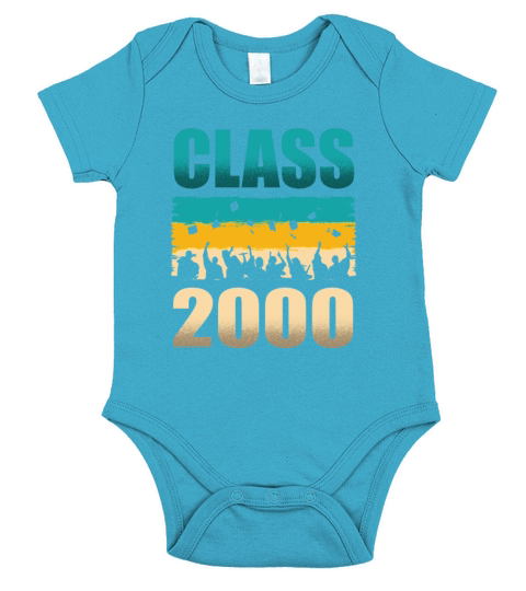 Class 2000 Decade 2000s Era Millenium Vintage Short Sleeve Baby One-Piece