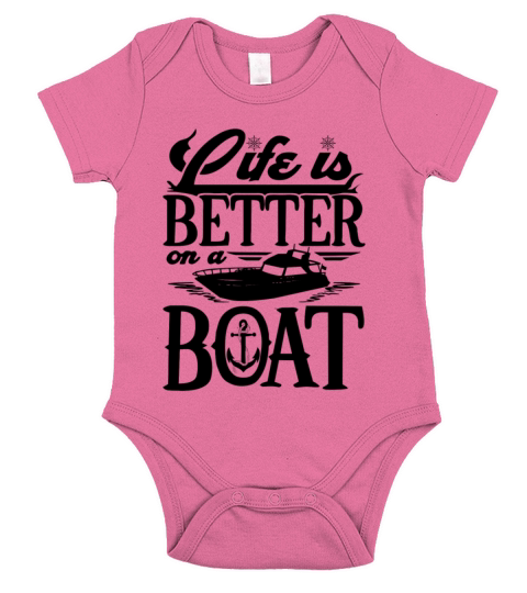 Classic life is better on a boat For Light Shirt Short Sleeve Baby One-Piece