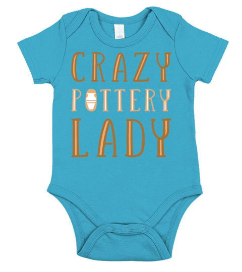 Crazy Pottery Lady Short Sleeve Baby One-Piece