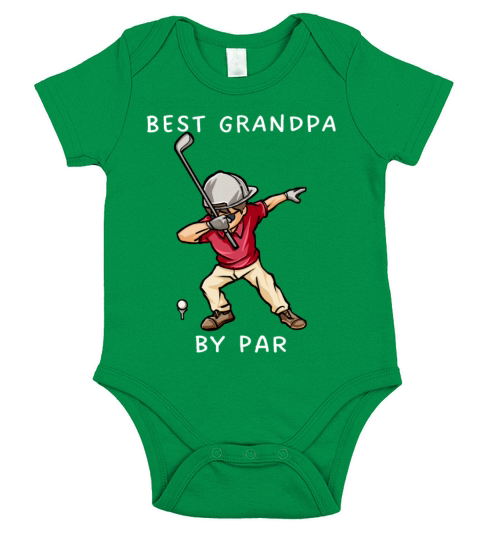 Dab Best Grandpa By Par Short Sleeve Baby One-Piece