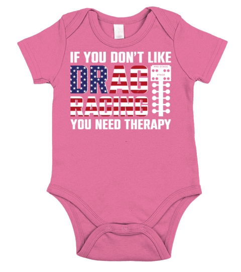 Drag Racing Race Car Flag Vintage Short Sleeve Baby One-Piece