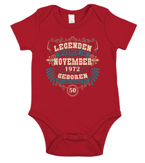 Funny sayings for the 50th birthday November1972 Short Sleeve Baby One-Piece