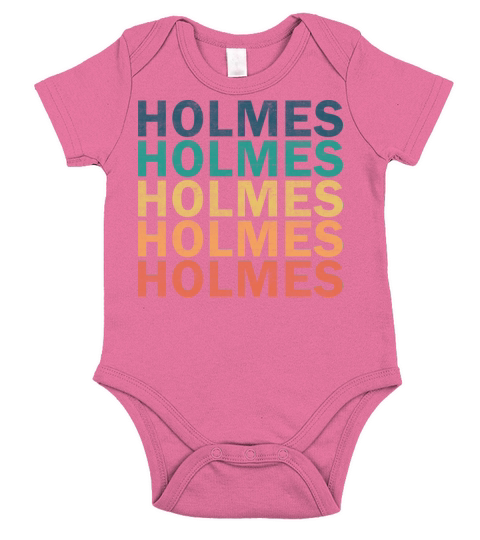 Holmes Name T Shirt - Holmes Vintage Retro Name Gi Short Sleeve Baby One-Piece